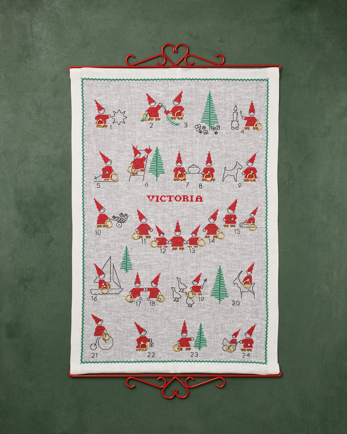 34-4518 Nisser Julekalender B5125/48 48x71cm