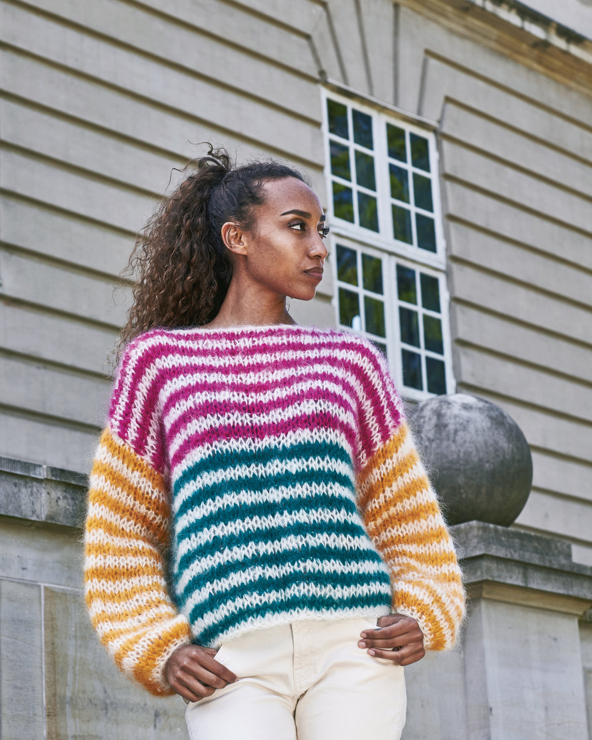 893230 Randig sweater i 2 trådar Bella