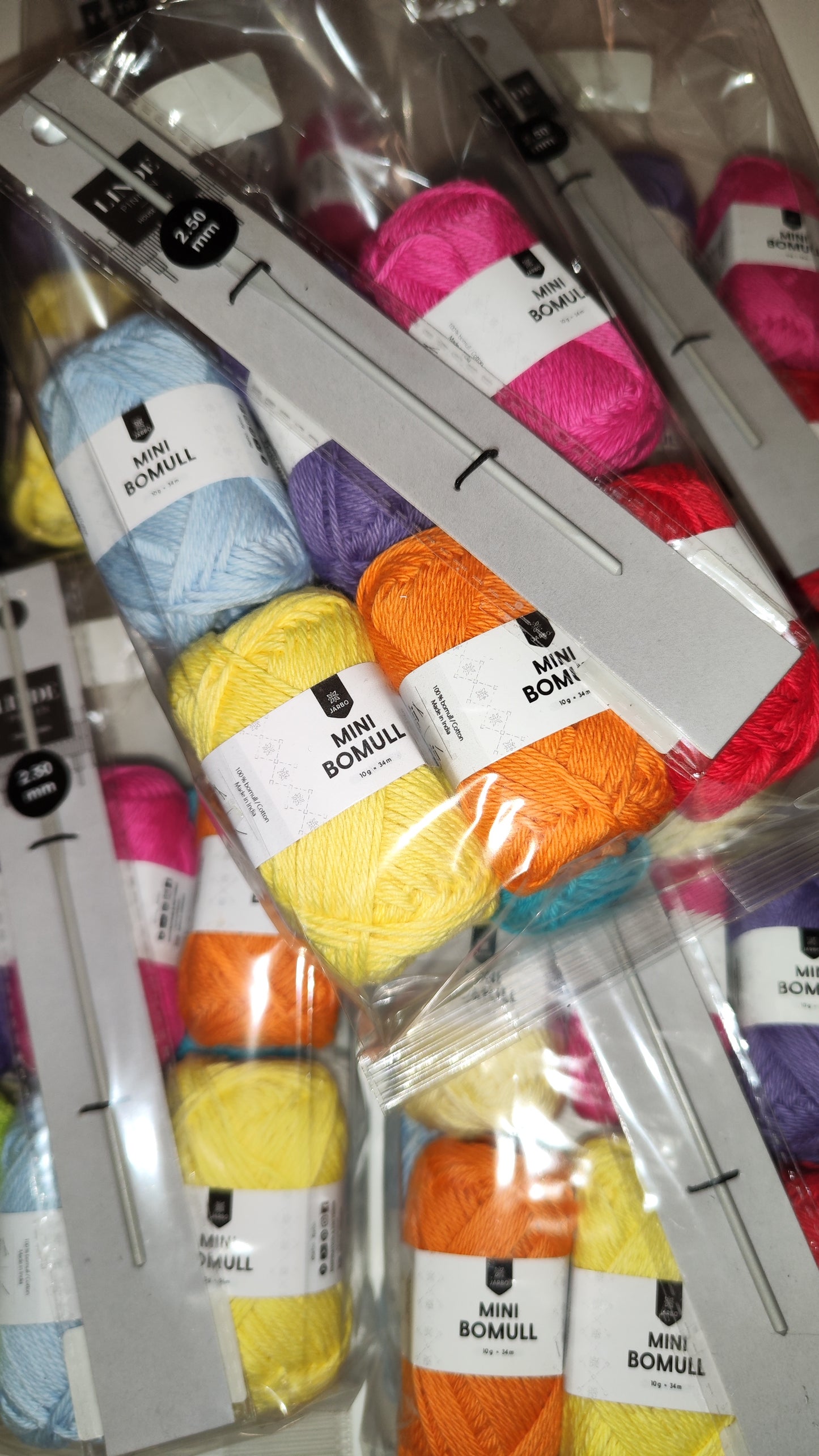 Mini bomull kit med virknål