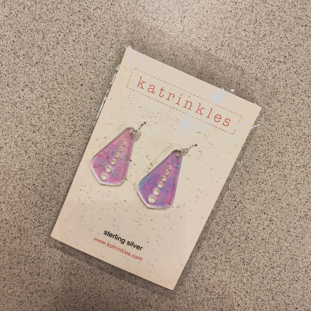 Örhängen stickmått akryl