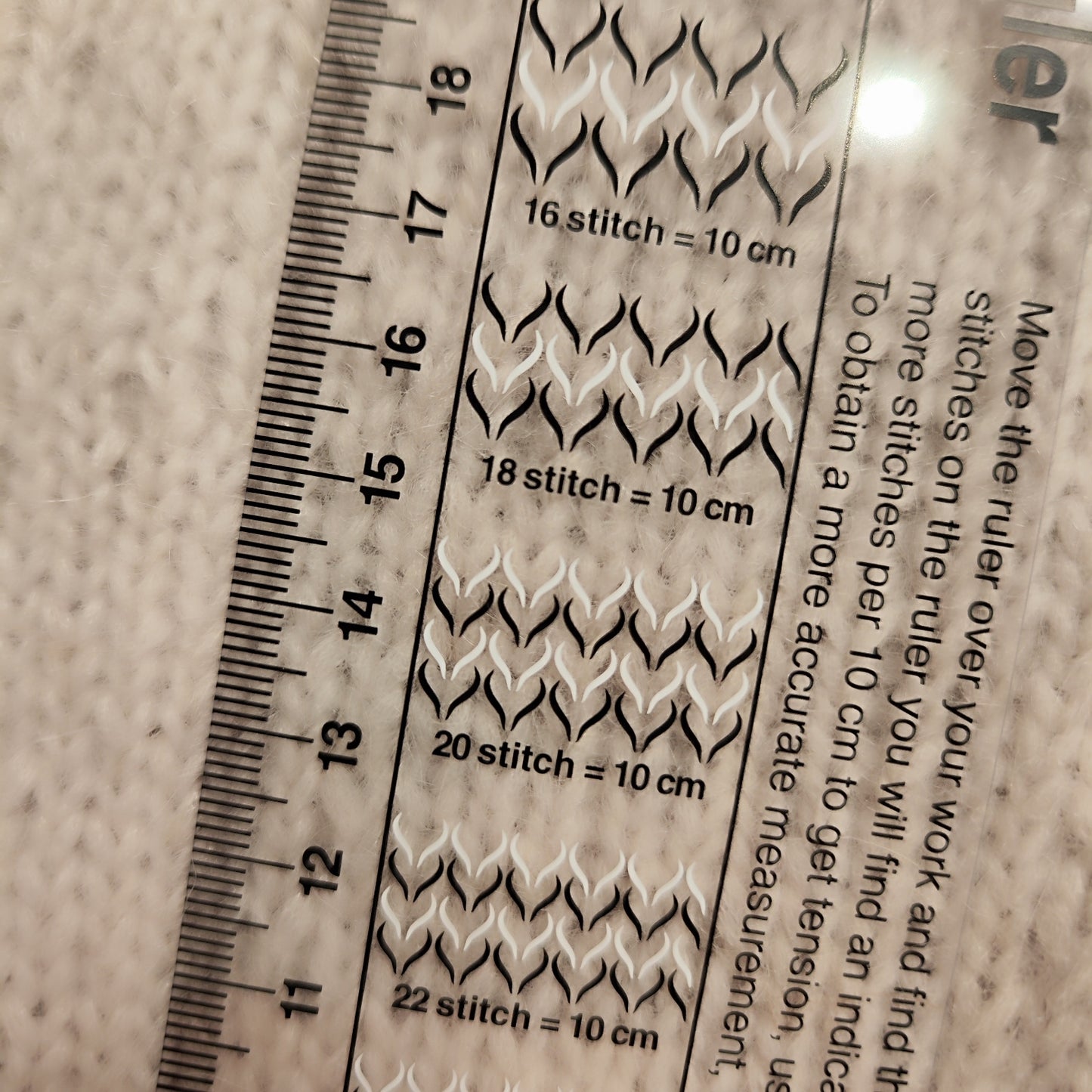 Knitting ruler