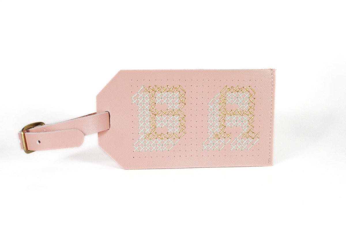 Luggage tag pink