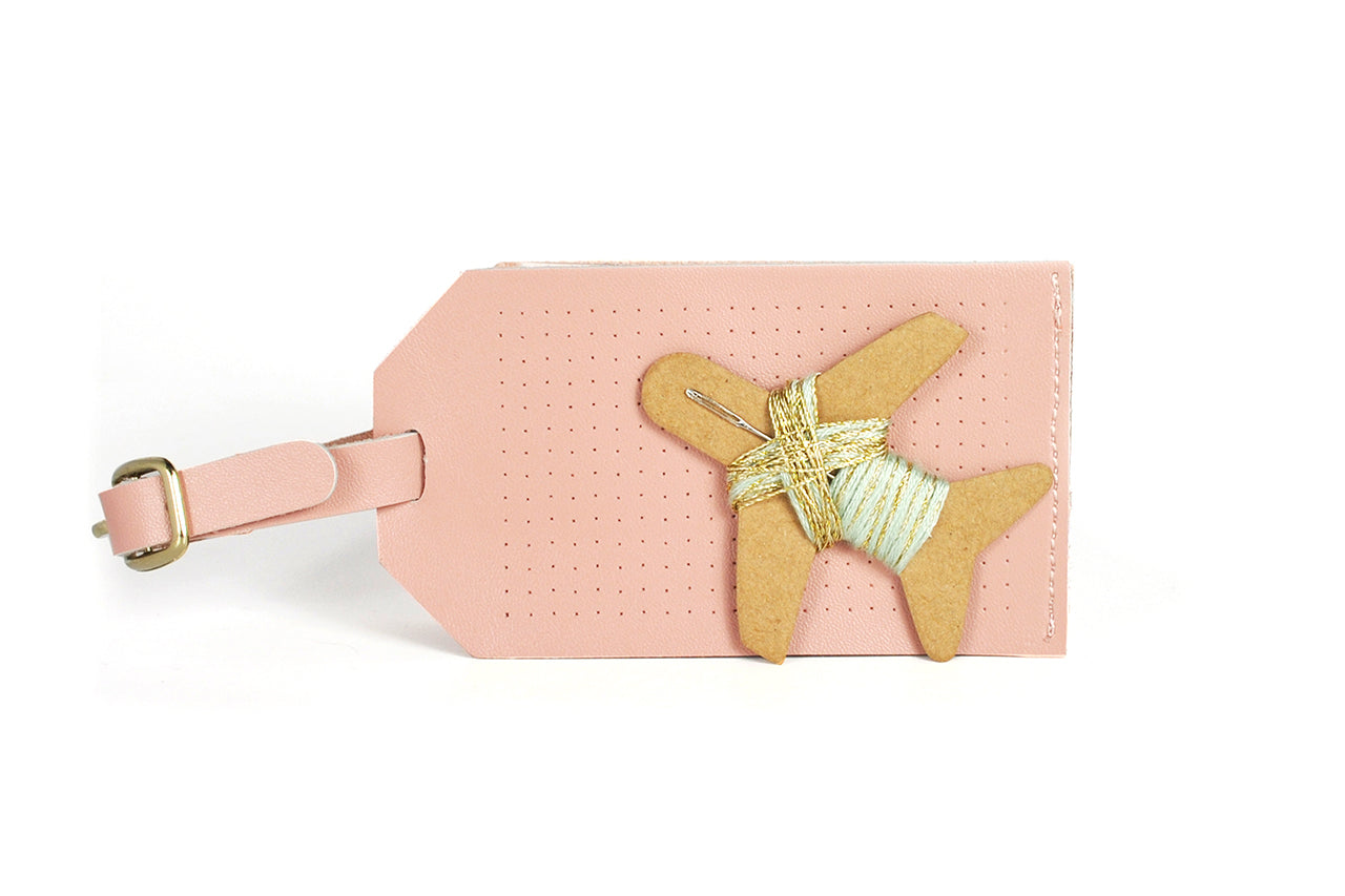 Luggage tag pink