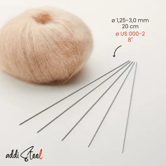 addiSteel Strumpstickor 20 cm