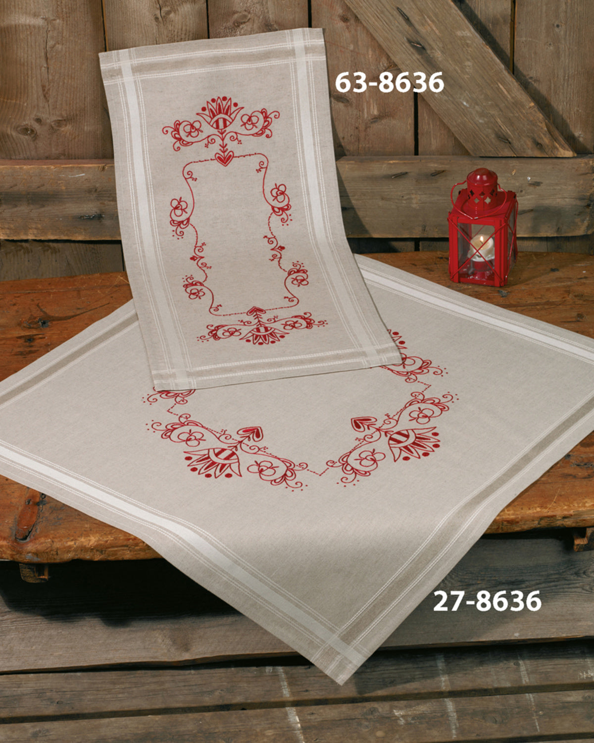 63-8636 Klassisk rød 40x80cm