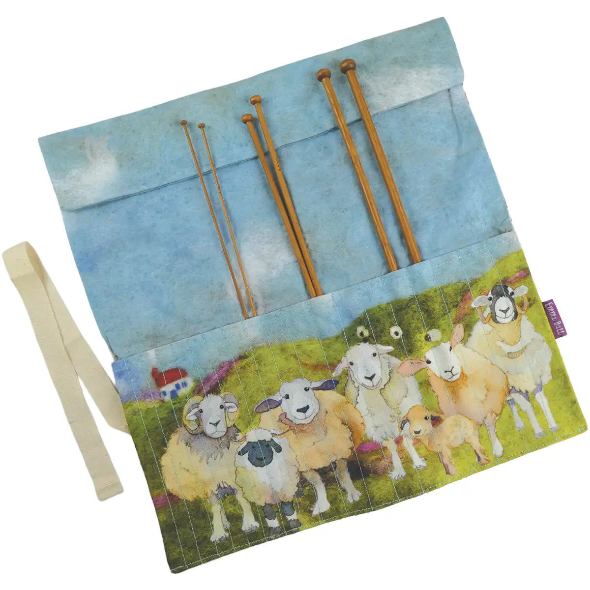 Felted Sheep long straight needle wrap