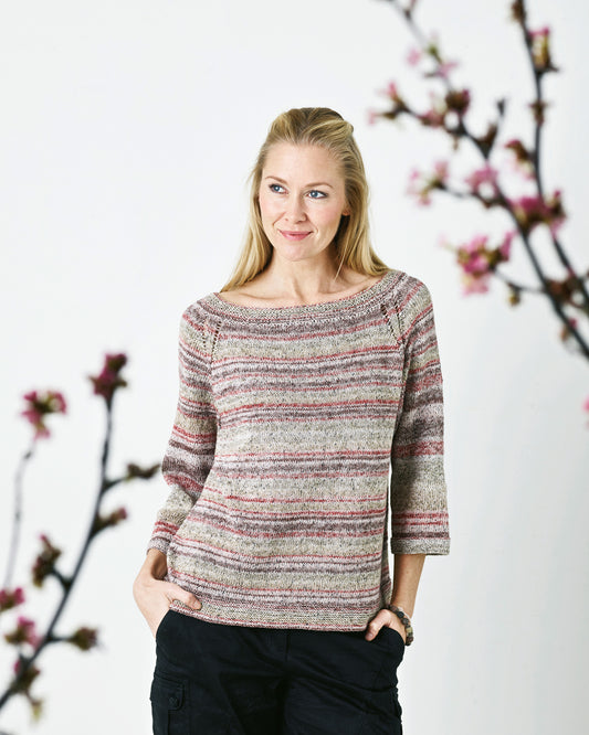 891305 Raglanjumper med ränder