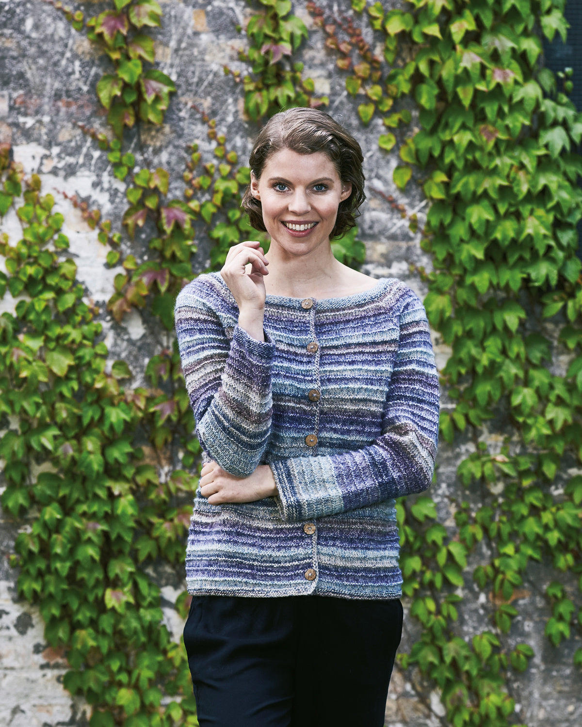 896508 RÄTSTICKAD CARDIGAN