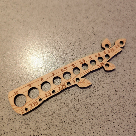 Knitting Needle Gauge “Tree Branch”
