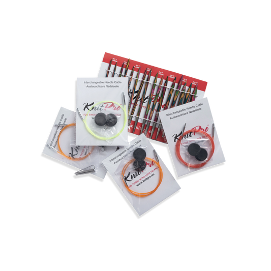 KnitPro Symfonie Deluxe - Set med ändstickor (8 par, 13 cm)